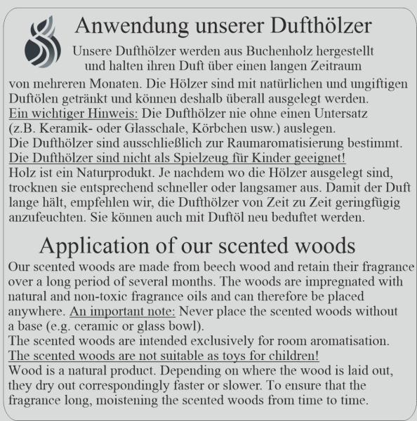 Duftholz Anwendung Beschreibung